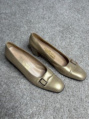 Ferragamo Faux Buckle Pumps